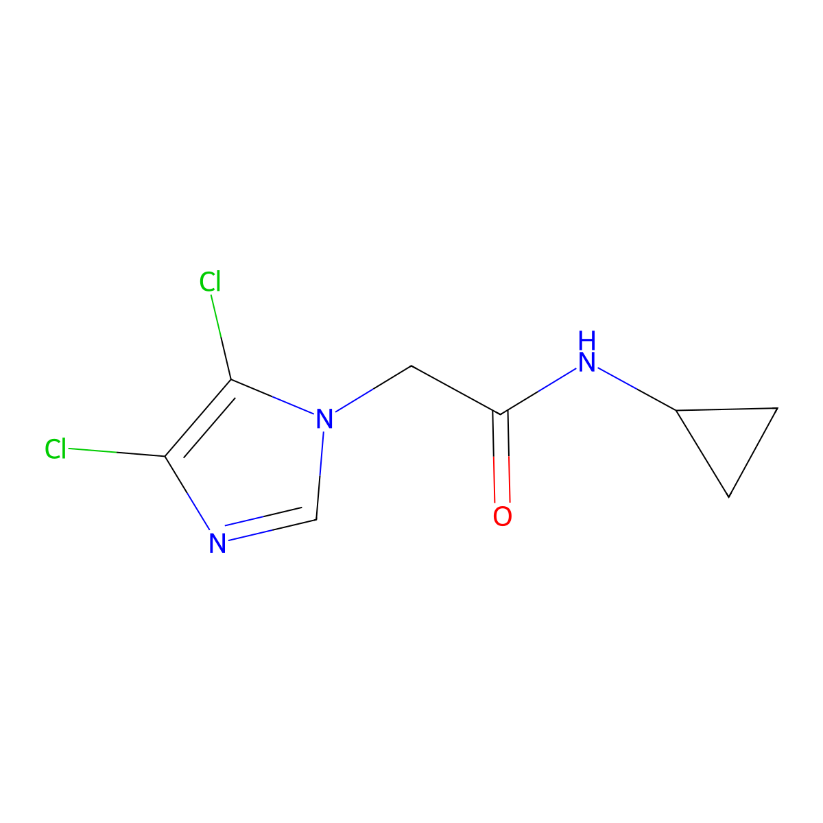 N-cyclopropyl-2-(4,5-dichloro-1H-imidazol-1-yl)acetamide molecular structure, CAS 1219587-63-9