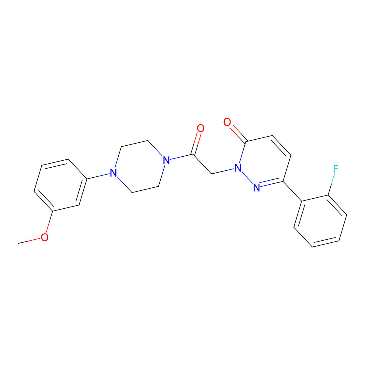 6-(2-fluorophenyl)-2-{2-[4-(3-methoxyphenyl)-1-piperazinyl]-2-oxoethyl}-3(2H)-pyridazinone molecular structure, CAS 1219588-79-0