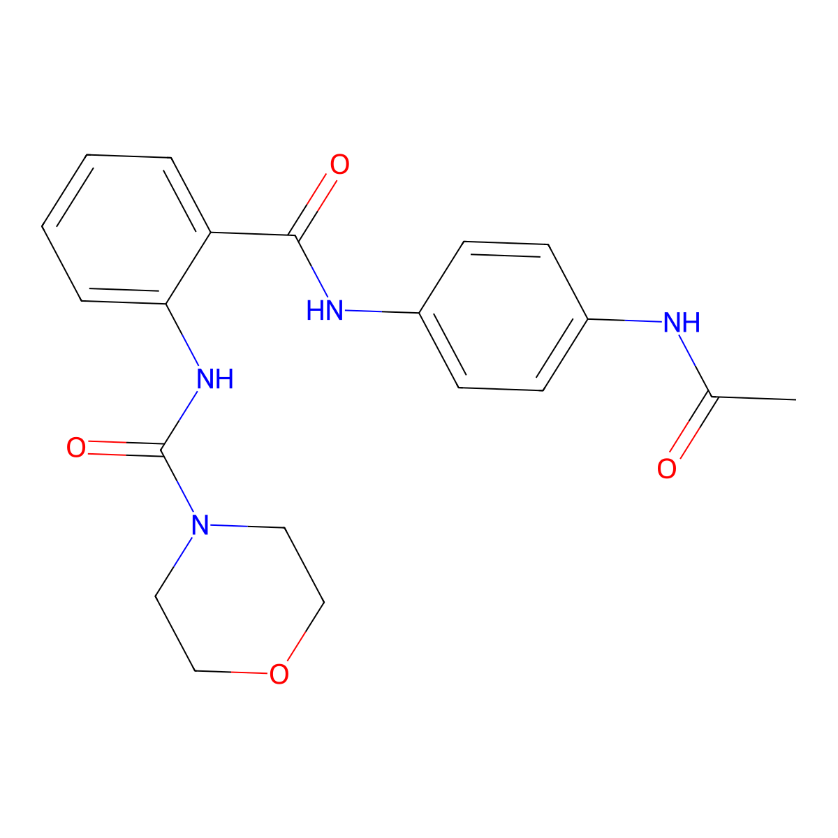 N-(2-{[4-(acetylamino)phenyl]carbamoyl}phenyl)morpholine-4-carboxamide molecular structure, CAS 1219588-93-8