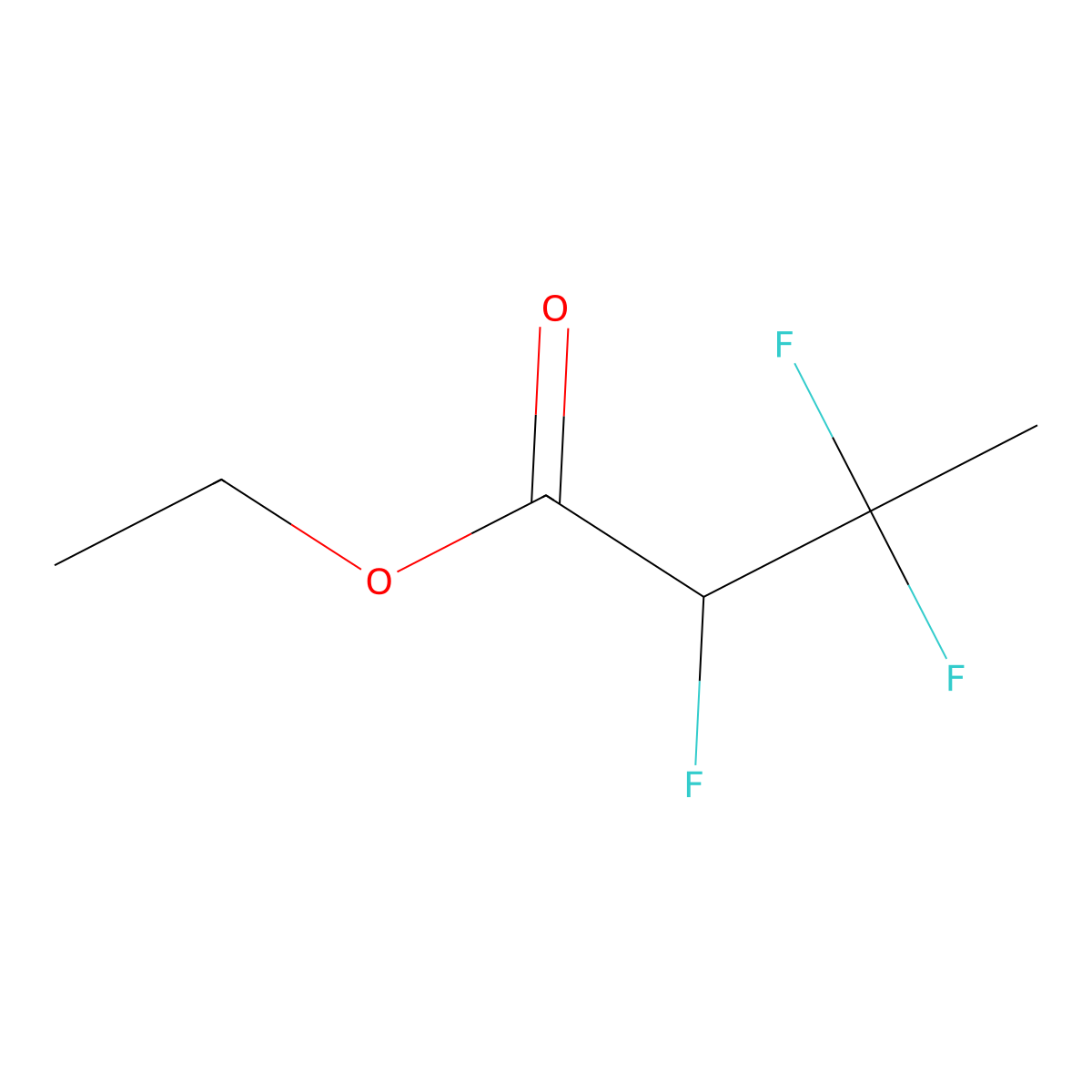 Ethyl 2,3,3-trifluorobutanoate molecular structure, CAS 1219589-17-9