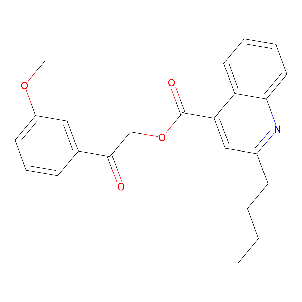 2-(3-Methoxyphenyl)-2-oxoethyl 2-butylquinoline-4-carboxylate molecular structure, CAS 1219589-48-6