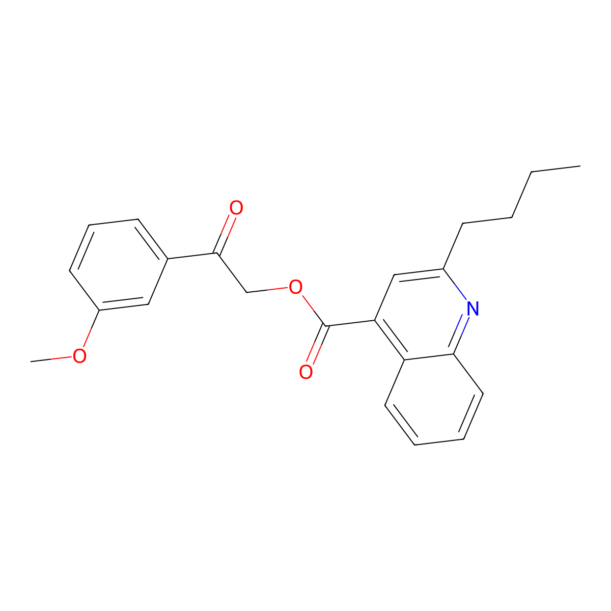 2-(3-Methoxyphenyl)-2-oxoethyl 2-butylquinoline-4-carboxylate molecular structure, CAS 1219589-48-6