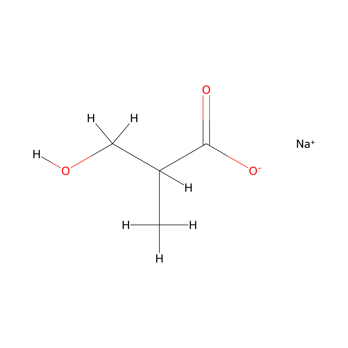 Sodium 3-hydroxy-2-methylpropanoate molecular structure, CAS 1219589-99-7