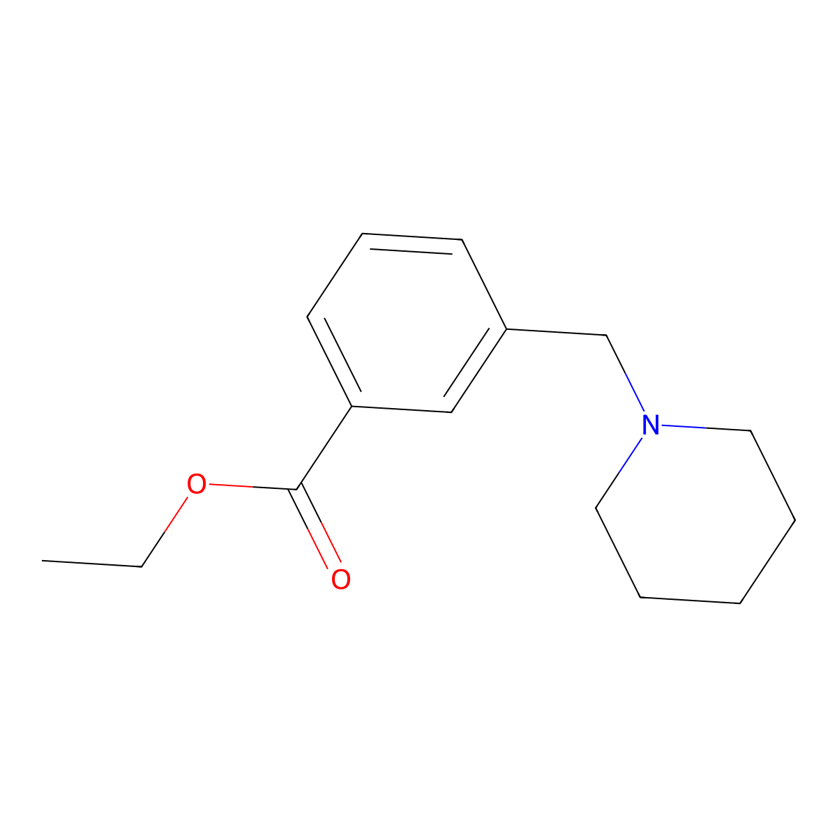 Ethyl 3-(piperidin-1-ylmethyl)benzoate molecular structure, CAS 1219597-32-6