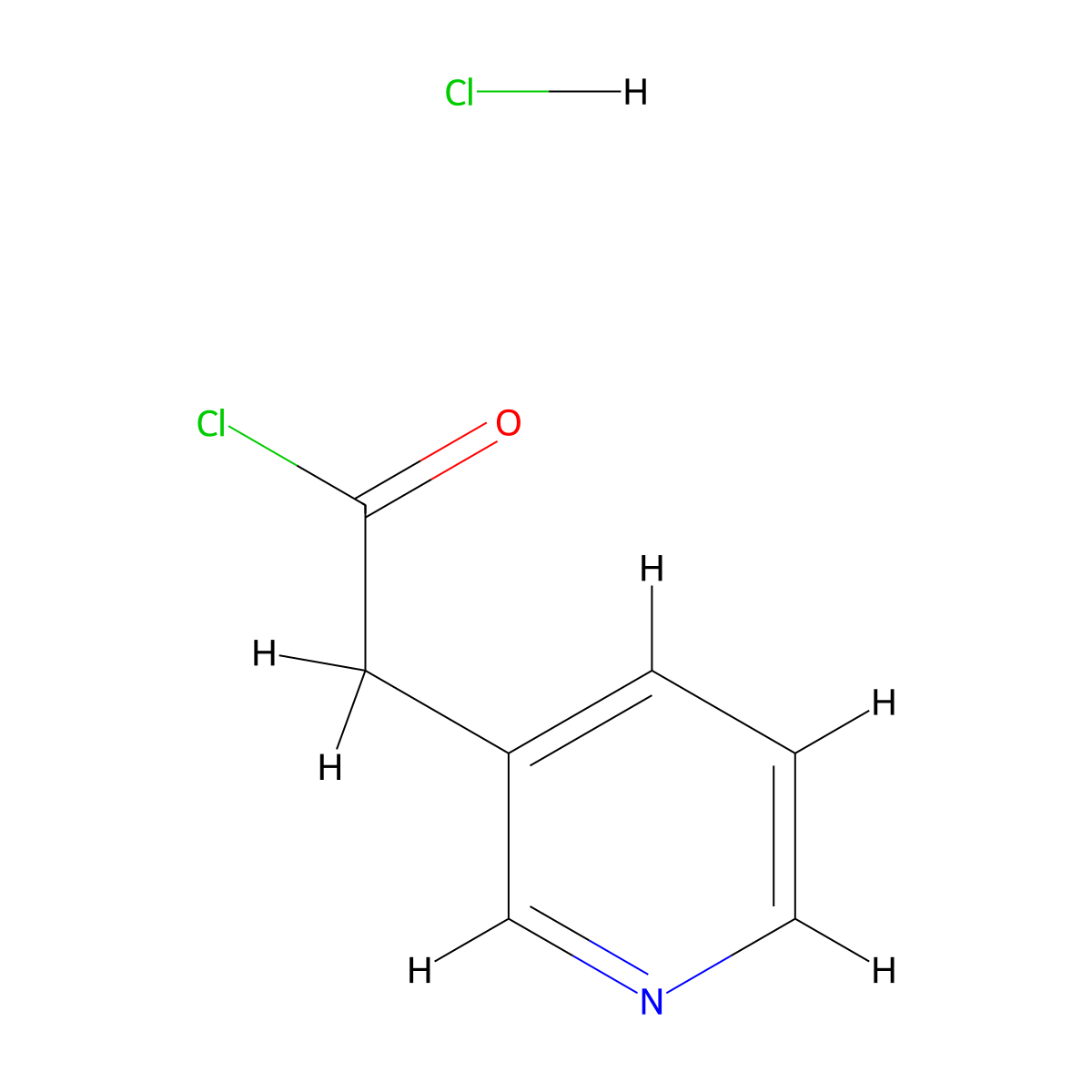 Pyridin-3-ylacetyl chloride hydrochloride molecular structure, CAS 1219601-74-7