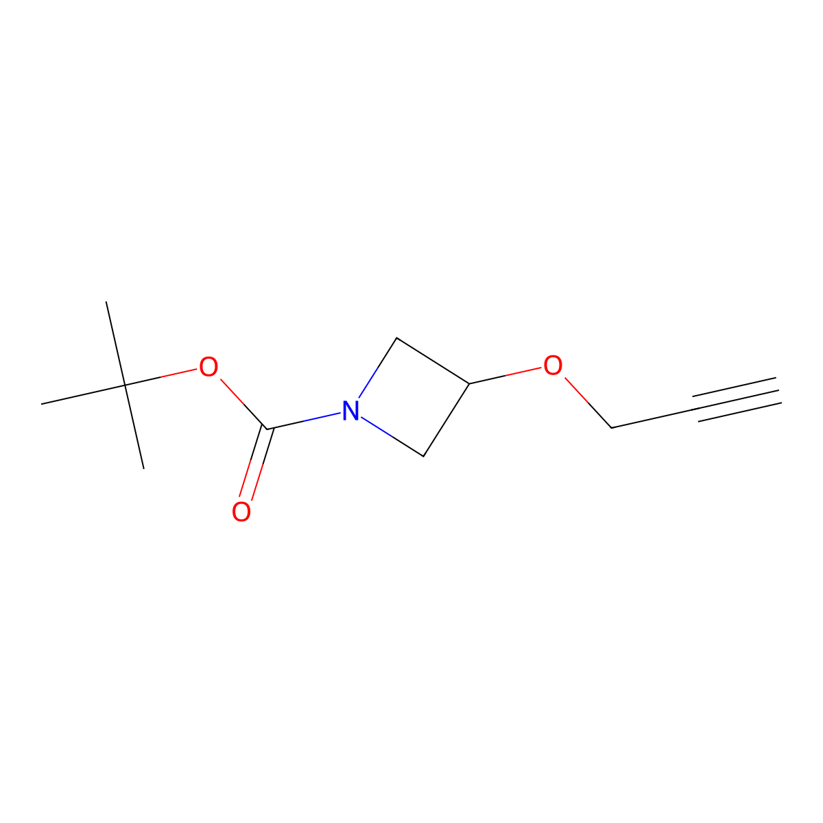 Tert-butyl 3-(prop-2-YN-1-yloxy)azetidine-1-carboxylate molecular structure, CAS 1219606-33-3