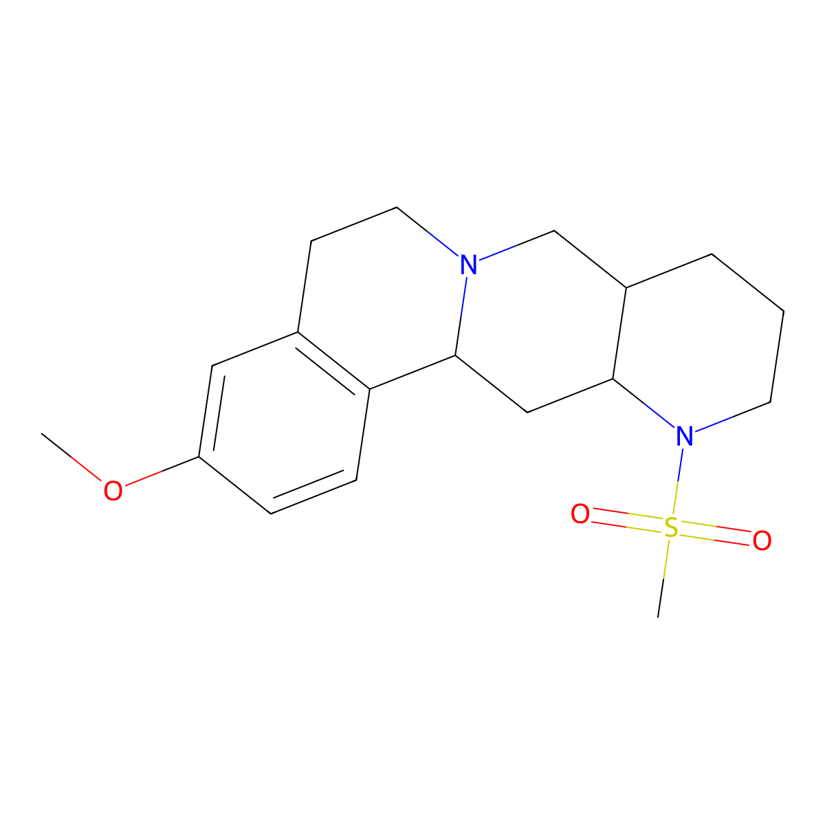 (8aS,12aR,13aR)-3-methoxy-12-methylsulfonyl-5,6,8,8a,9,10,11,12a,13,13a-decahydroisoquinolino[2,1-g][1,6]naphthyridine molecular structure, CAS 121961-55-5
