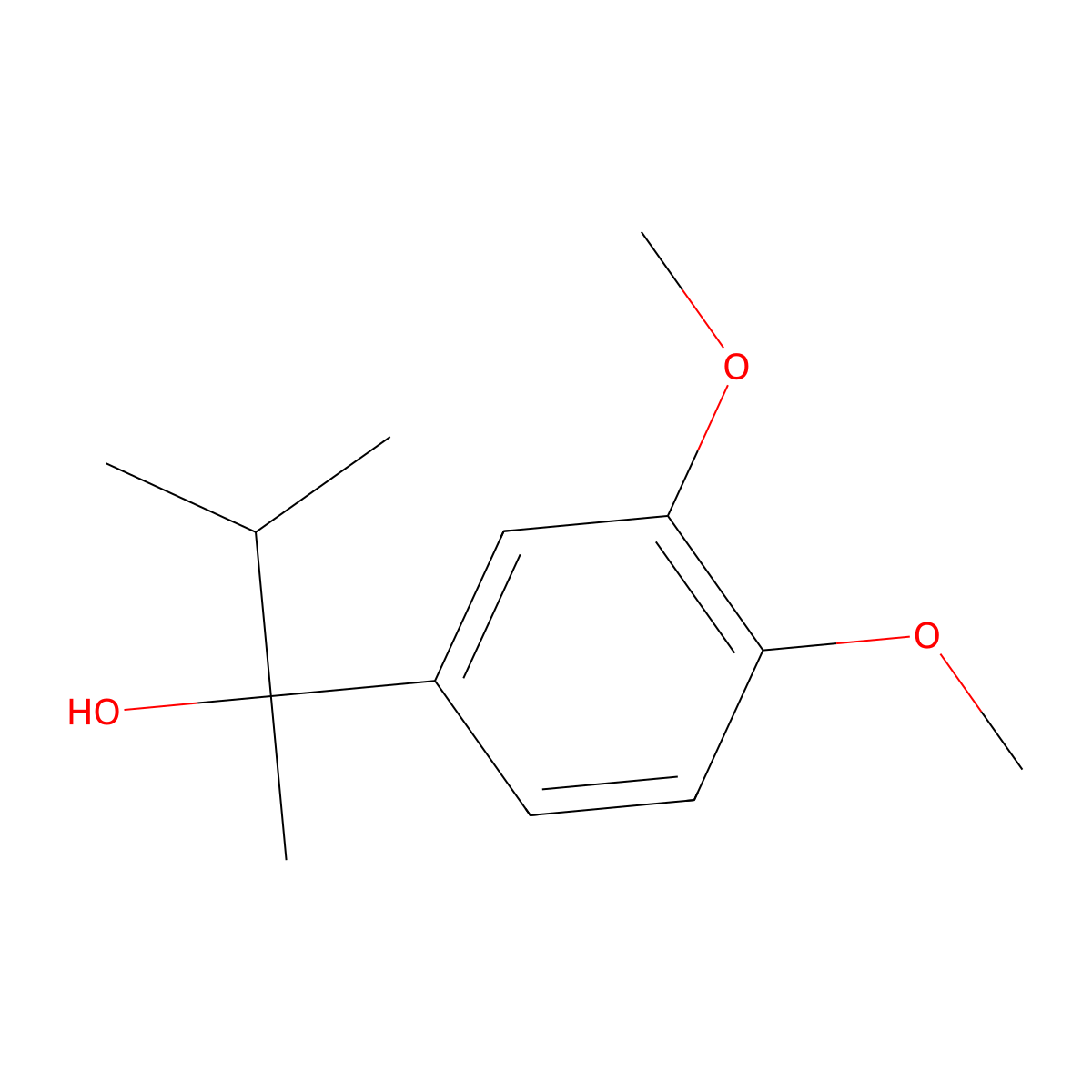 2-(3,4-Dimethoxyphenyl)-3-methylbutan-2-ol molecular structure, CAS 1219610-65-7