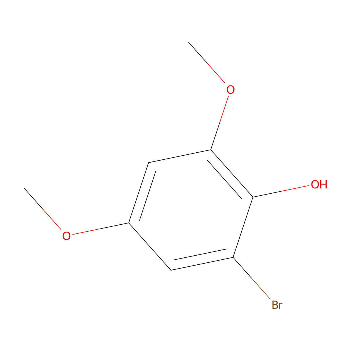 2-Bromo-4,6-dimethoxyphenol molecular structure, CAS 1219618-88-8