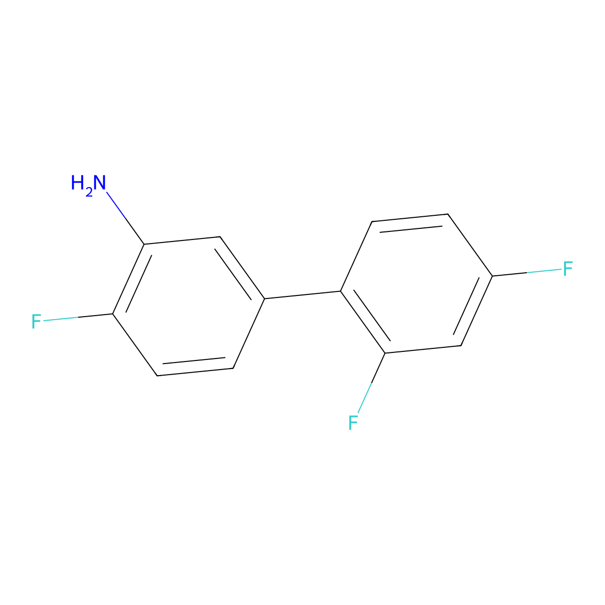 2',4,4'-Trifluoro-[1,1'-biphenyl]-3-amine molecular structure, CAS 1219622-36-2
