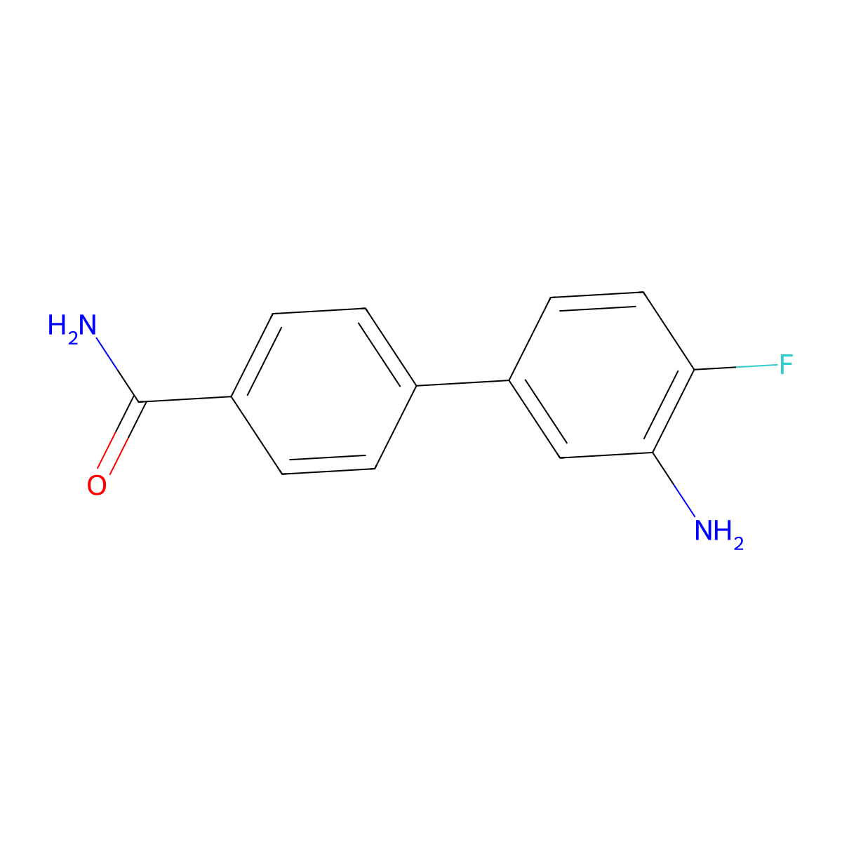 3'-Amino-4'-fluoro[1,1'-biphenyl]-4-carboxamide molecular structure, CAS 1219622-41-9