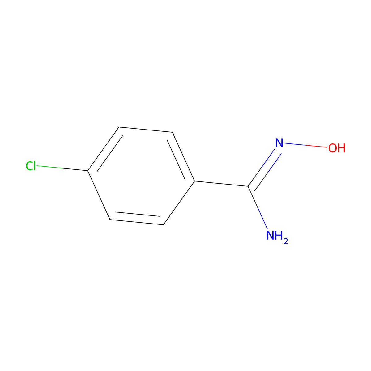 4-chloro-N'-hydroxybenzenecarboximidamide molecular structure, CAS 1219625-96-3