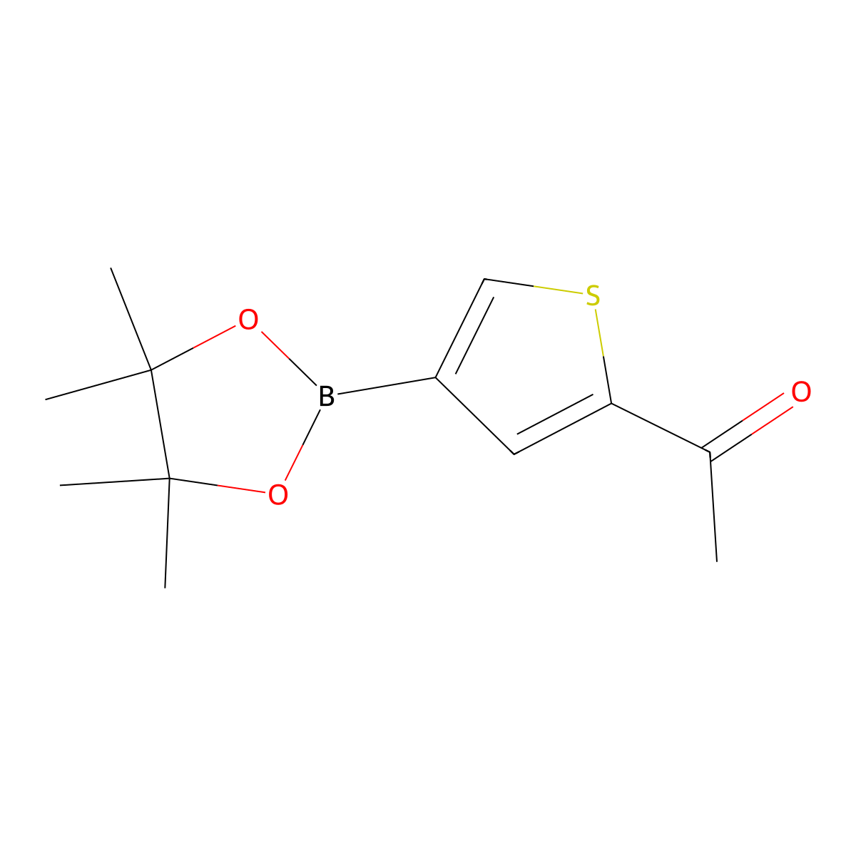 5-Acetylthiophene-3-boronic acid pinacol ester molecular structure, CAS 1219628-58-6