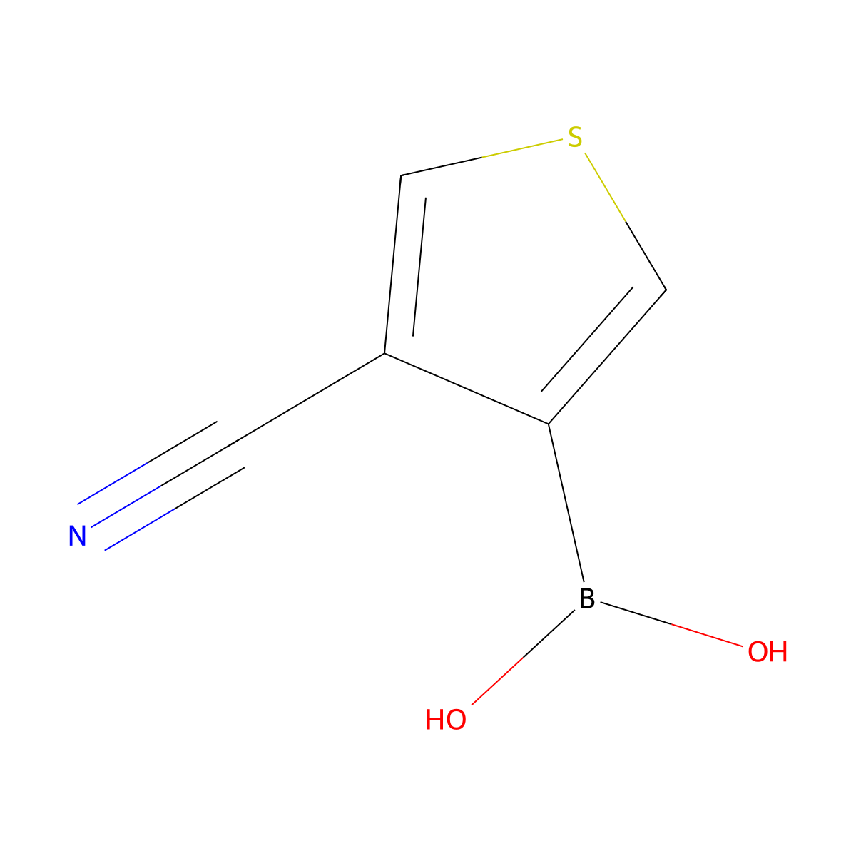 (4-Cyanothiophen-3-yl)boronic acid molecular structure, CAS 1219628-86-0