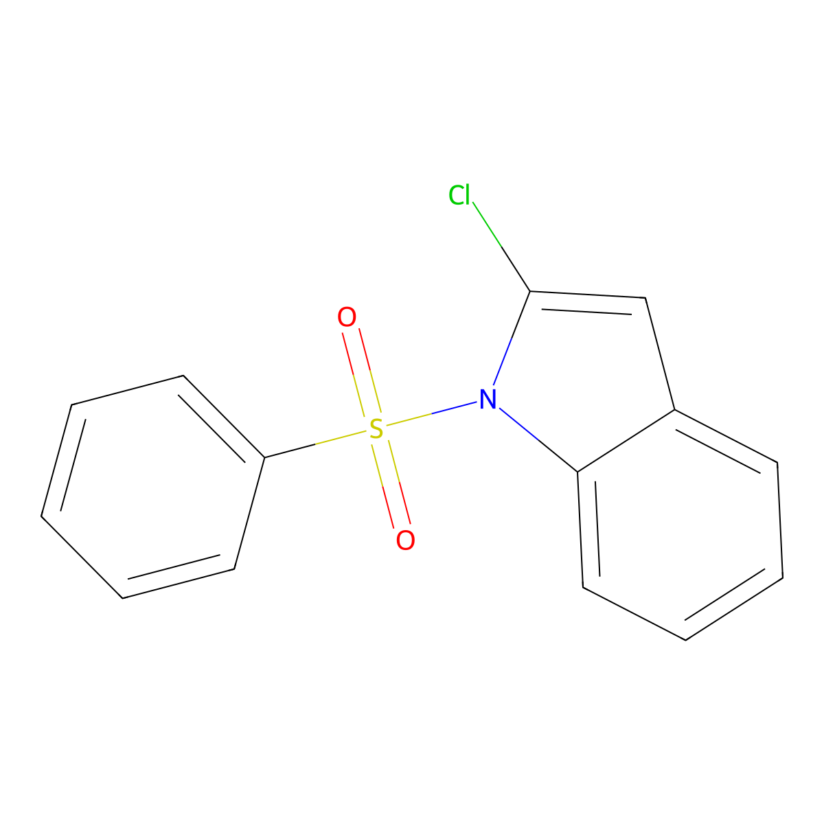 2-chloro-1-(phenylsulfonyl)-1H-indole molecular structure, CAS 121963-38-0