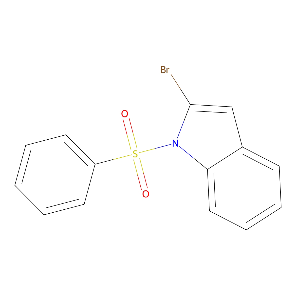 1-(Benzenesulfonyl)-2-bromo-1H-indole molecular structure, CAS 121963-39-1