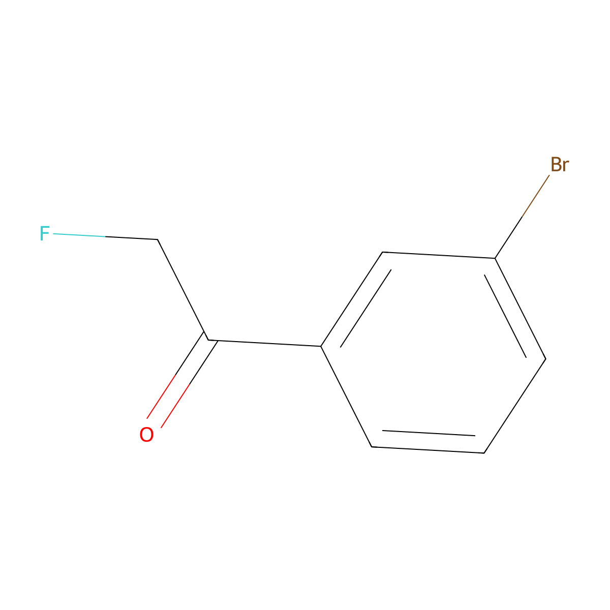 1-(3-Bromophenyl)-2-fluoroethan-1-one molecular structure, CAS 1219632-64-0