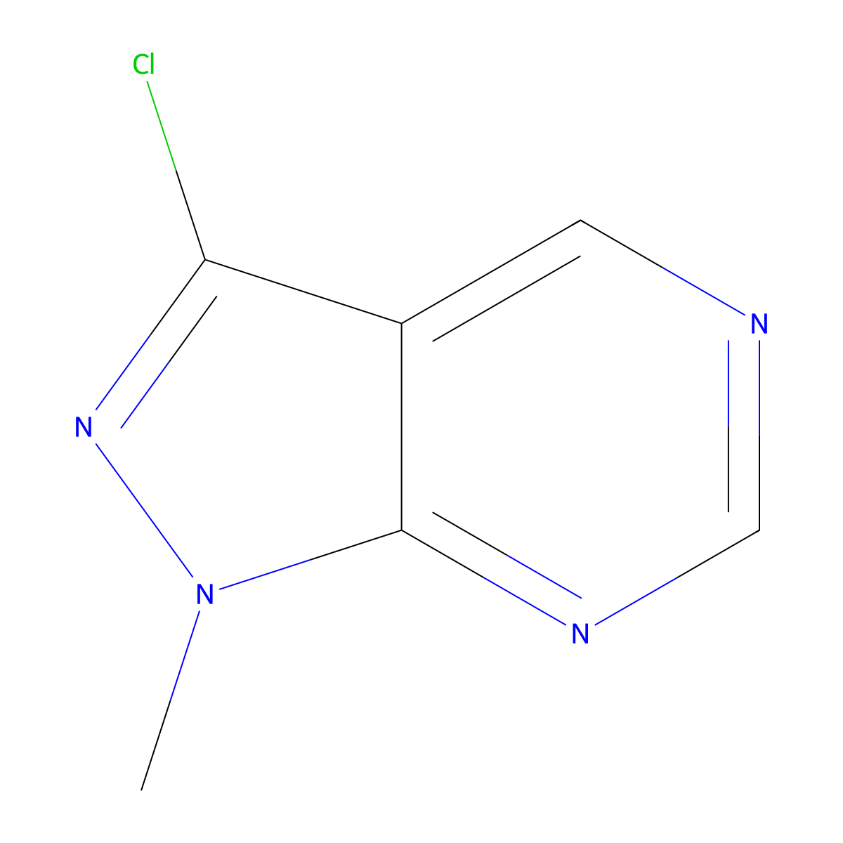 3-Chloro-1-methyl-1H-pyrazolo[3,4-d]pyrimidine molecular structure, CAS 1219636-64-2