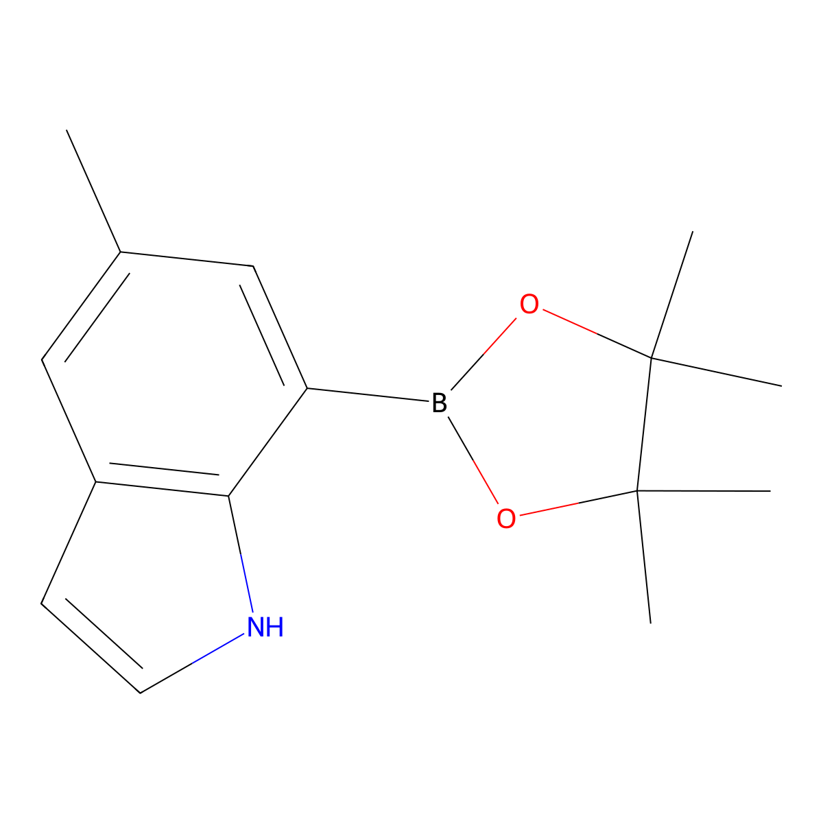 5-Methyl-7-(4,4,5,5-tetramethyl-1,3,2-dioxaborolan-2-YL)-1H-indole molecular structure, CAS 1219637-77-0