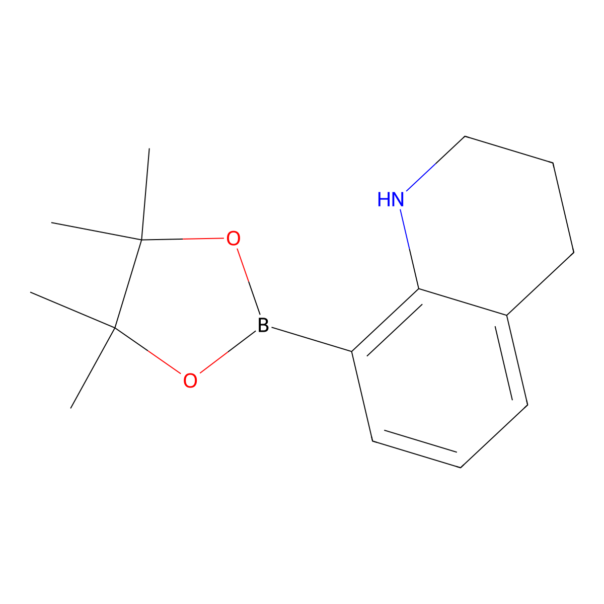 8-(4,4,5,5-Tetramethyl-1,3,2-dioxaborolan-2-yl)-1,2,3,4-tetrahydroquinoline molecular structure, CAS 1219637-87-2