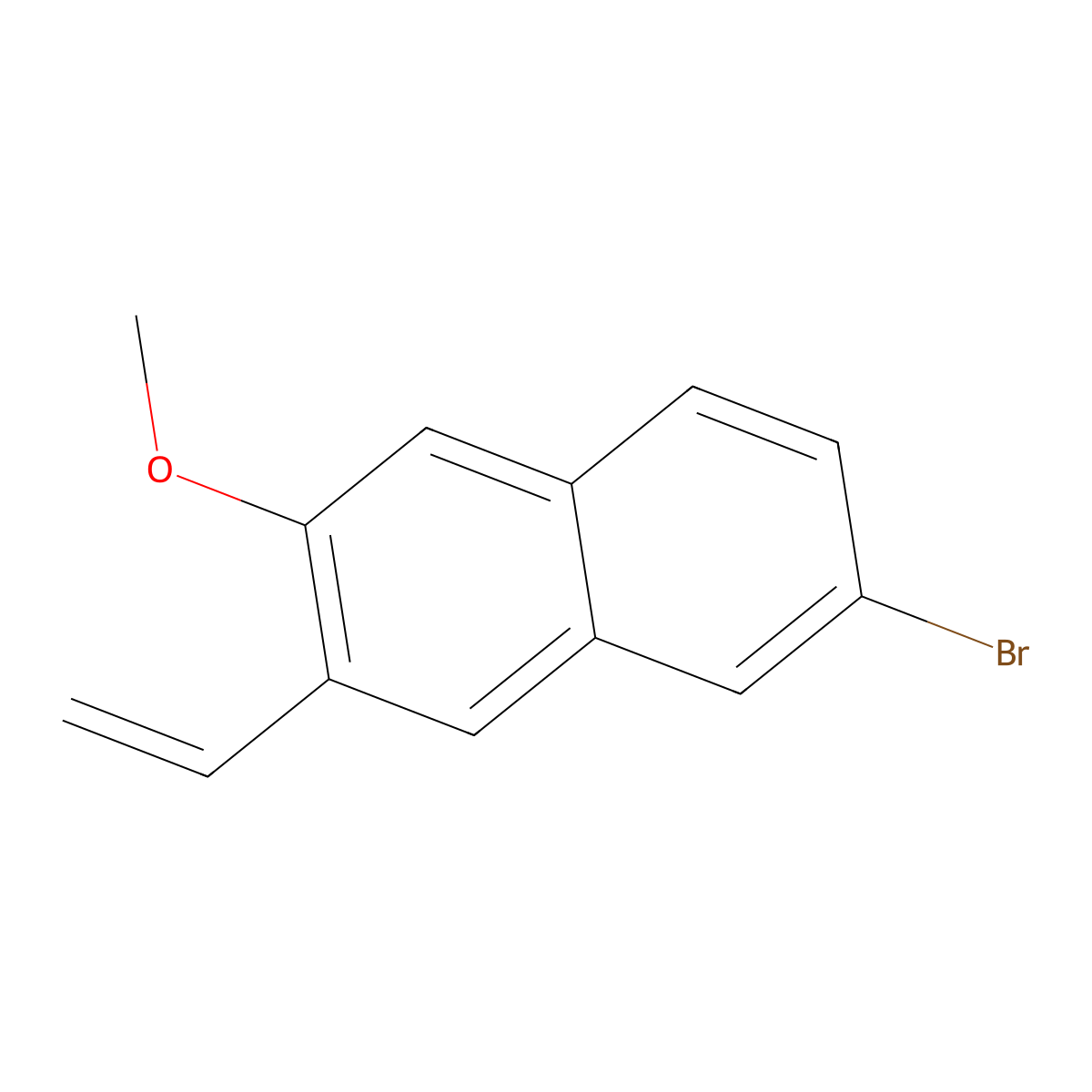 6-Bromo-2-methoxy-3-vinylnaphthalene molecular structure, CAS 1219689-99-2