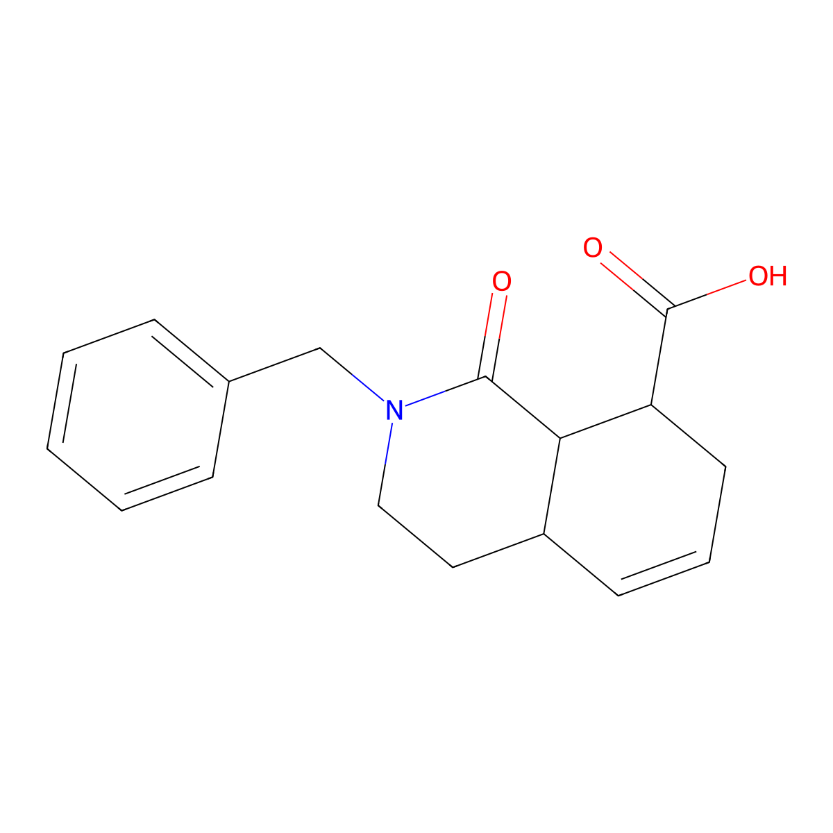 (4AR,8S,8aR)-2-benzyl-1-oxo-1,2,3,4,4a,7,8,8a-octahydroisoquinoline-8-carboxylic acid molecular structure, CAS 1219703-92-0