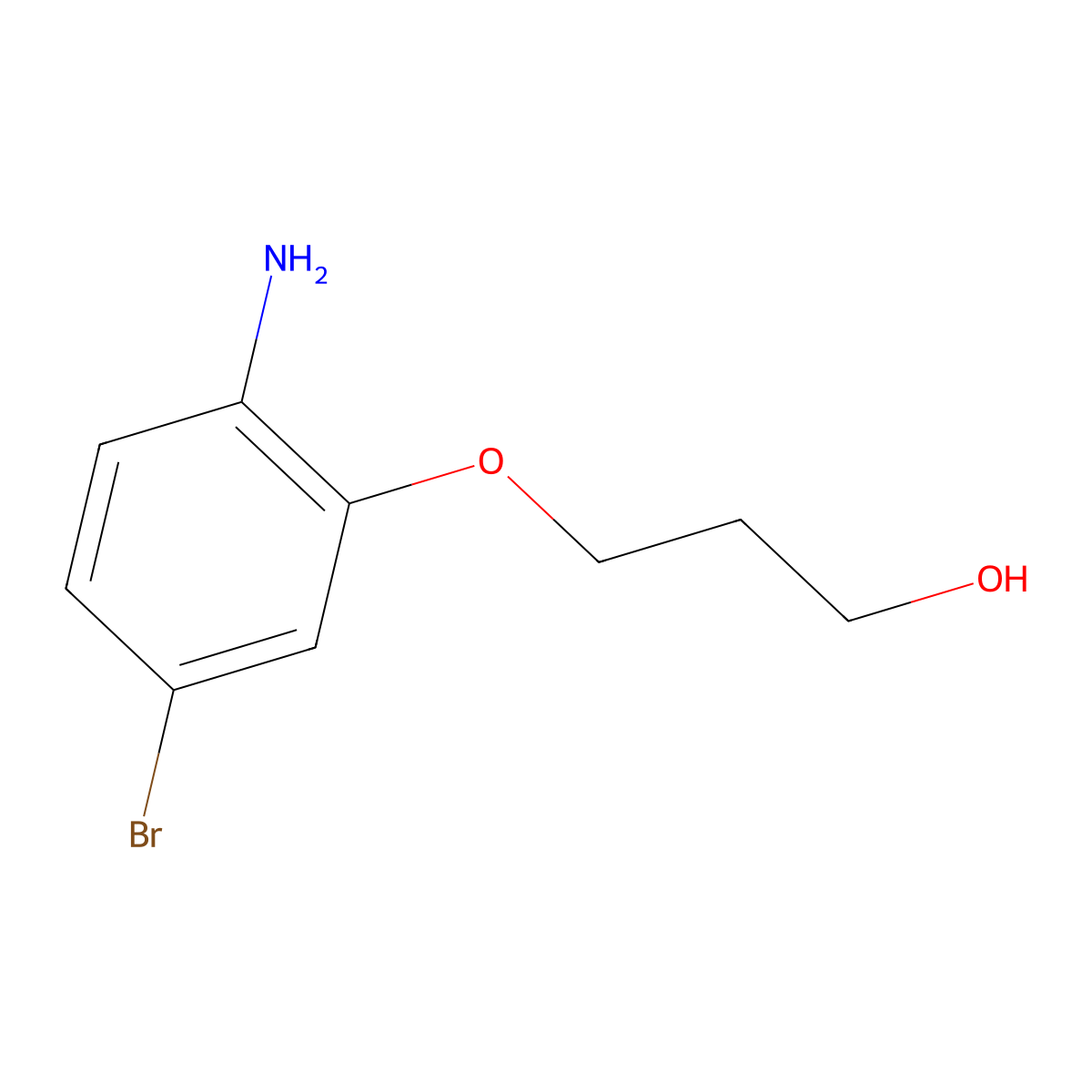 3-(2-Amino-5-bromophenoxy)propan-1-ol molecular structure, CAS 1219728-72-9