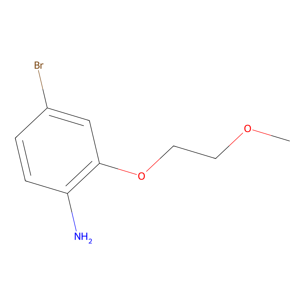 4-Bromo-2-(2-methoxyethoxy)-phenylamine molecular structure, CAS 1219730-72-9