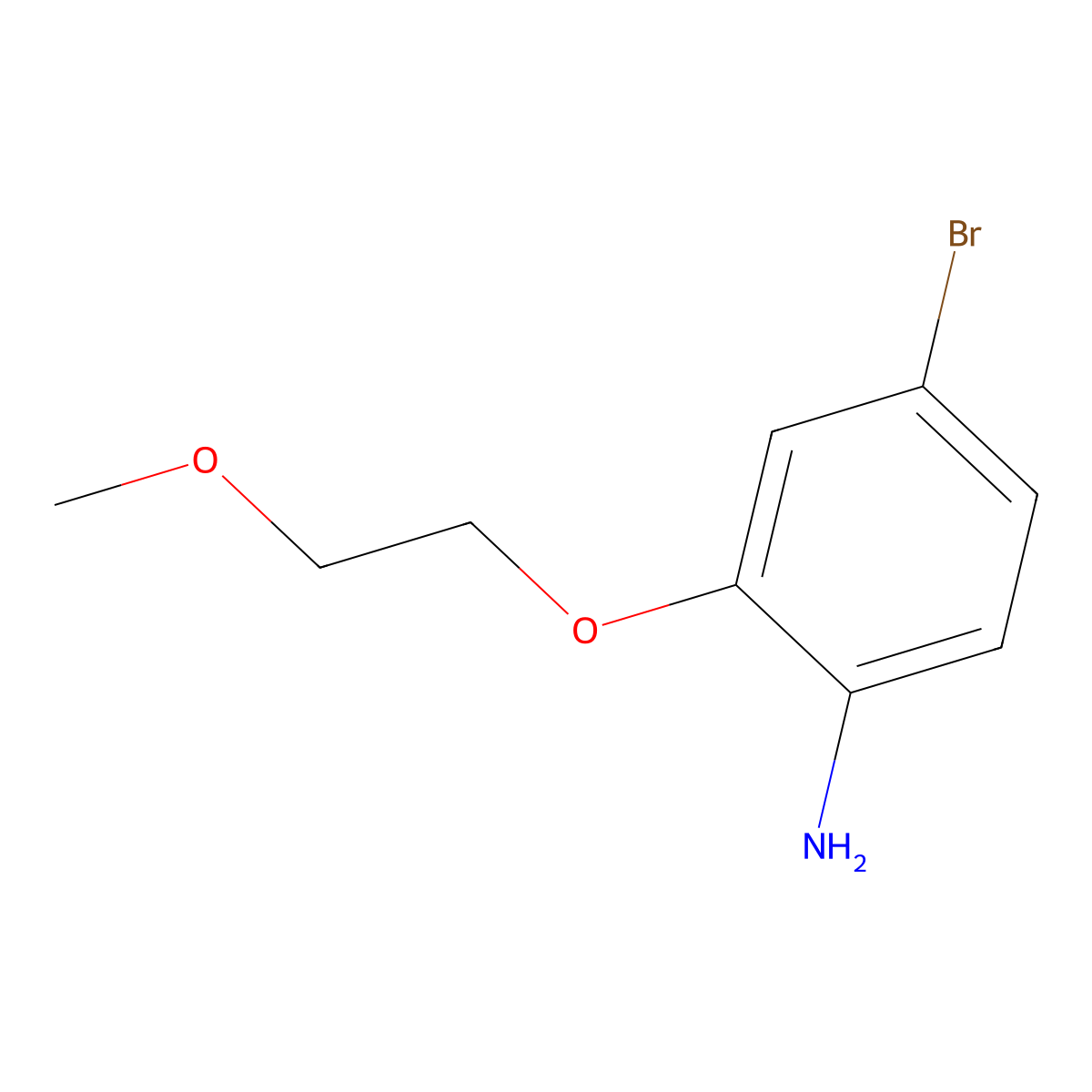 4-Bromo-2-(2-methoxyethoxy)-phenylamine molecular structure, CAS 1219730-72-9
