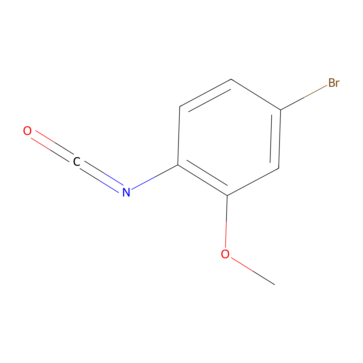 4-Bromo-1-isocyanato-2-methoxybenzene molecular structure, CAS 1219731-97-1