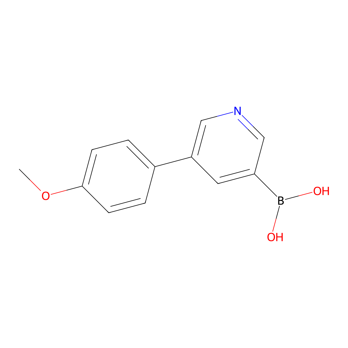 (5-(4-Methoxyphenyl)pyridin-3-yl)boronic acid molecular structure, CAS 1219737-09-3