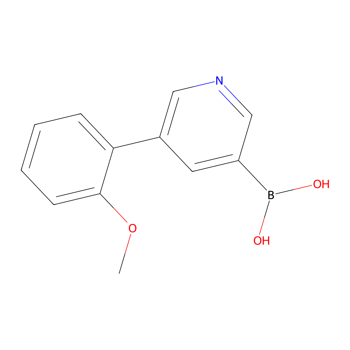 [5-(2-Methoxyphenyl)pyridin-3-yl]boronic acid molecular structure, CAS 1219737-10-6
