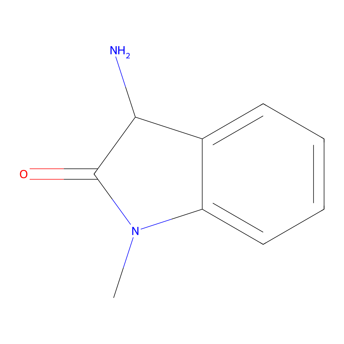 3-Amino-1-methylindolin-2-one molecular structure, CAS 121974-35-4