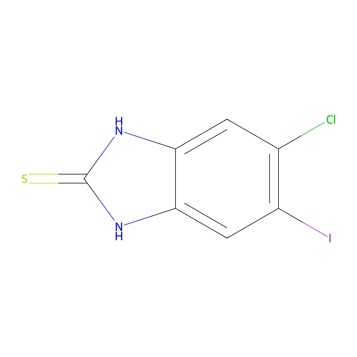 5-Chloro-6-iodo-1H-benzo[d]imidazole-2(3H)-thione molecular structure, CAS 1219741-21-5