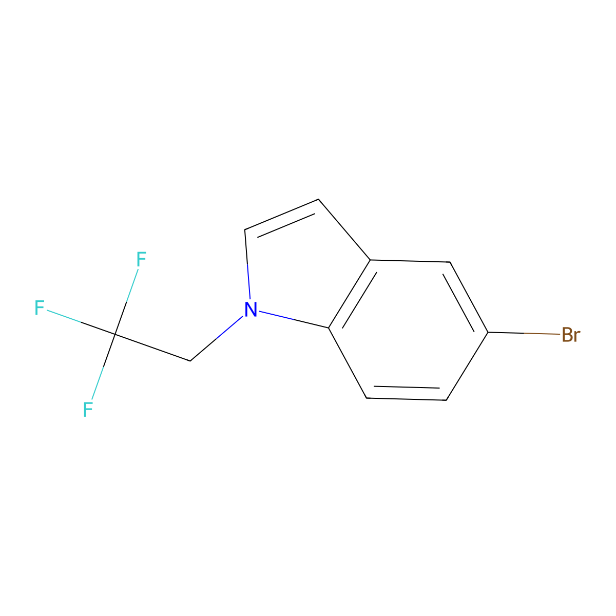 5-Bromo-1-(2,2,2-trifluoroethyl)indole molecular structure, CAS 1219741-45-3
