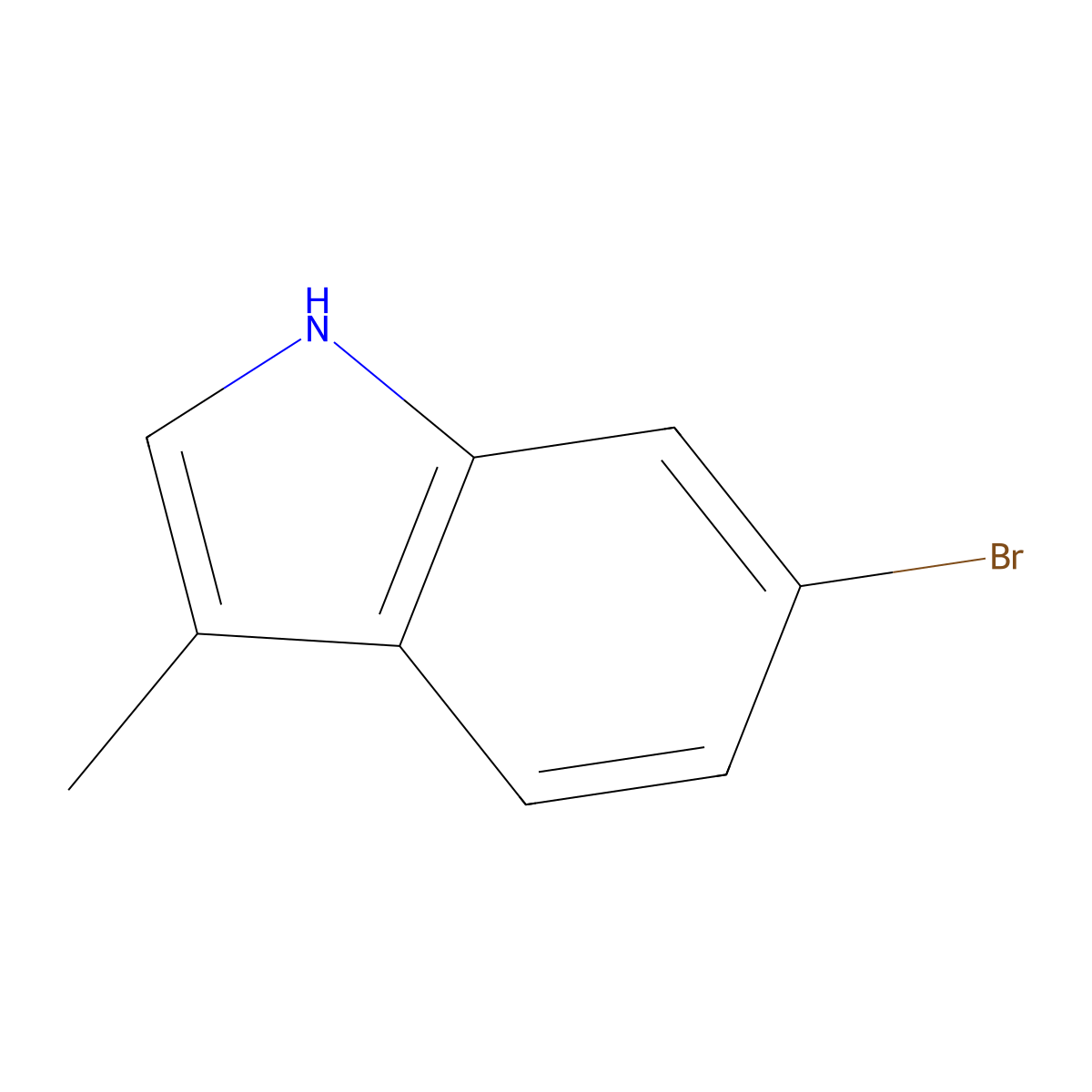6-Bromo-3-methyl-1H-indole molecular structure, CAS 1219741-50-0