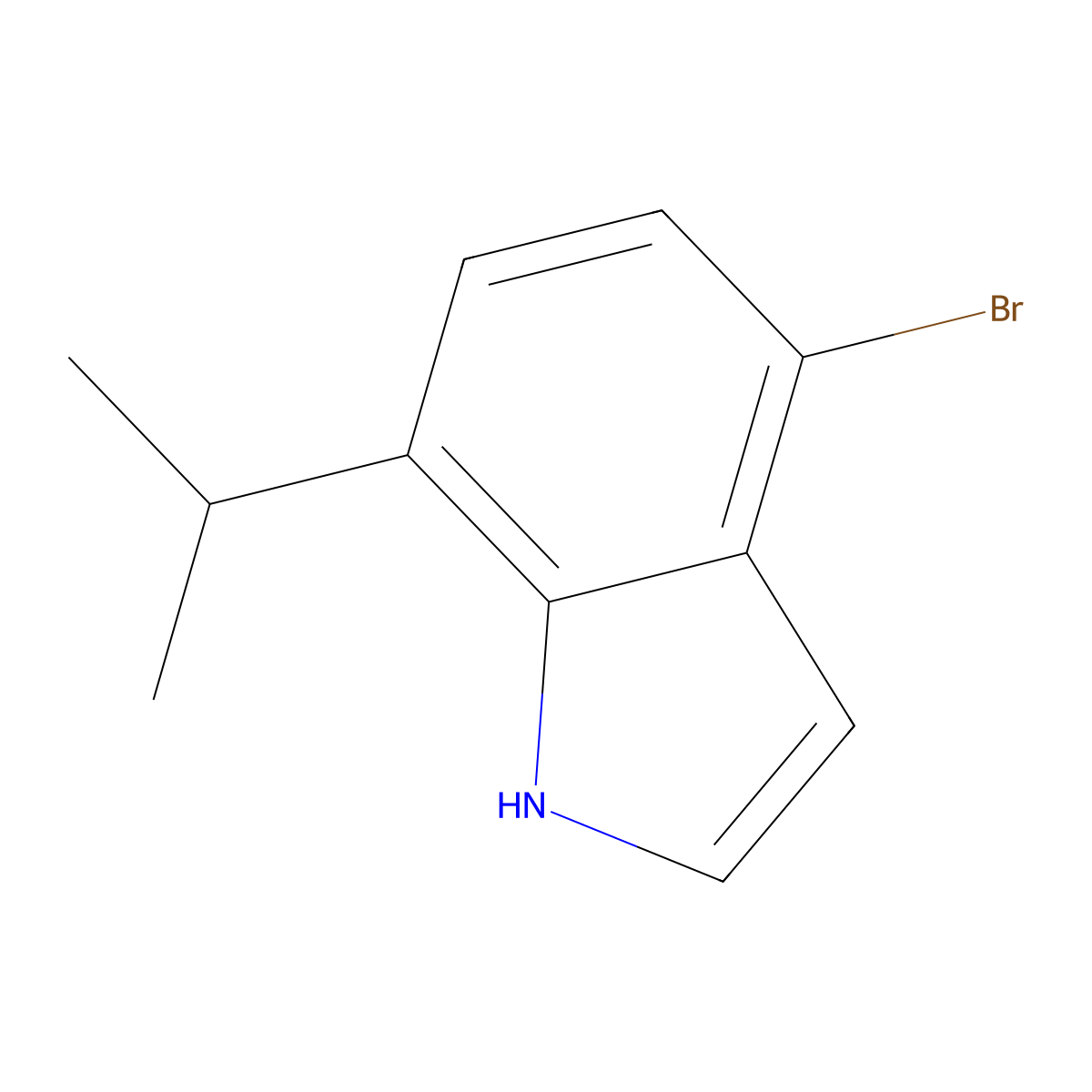 4-Bromo-7-(1-methylethyl)-1H-indole molecular structure, CAS 1219741-52-2