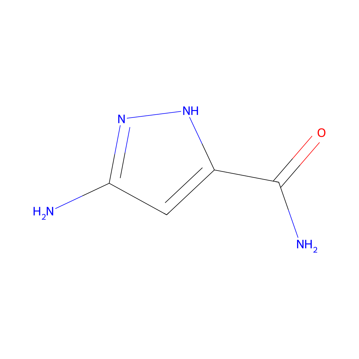 5-amino-1H-pyrazole-3-carboxamide molecular structure, CAS 1219743-26-6
