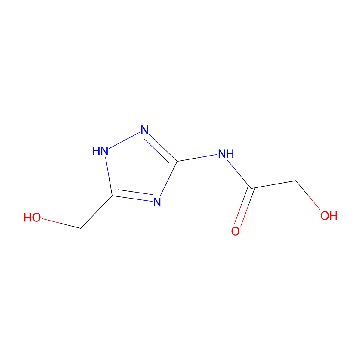 2-Hydroxy-N-[5-(hydroxymethyl)-4H-1,2,4-triazol-3-YL]acetamide molecular structure, CAS 121976-46-3