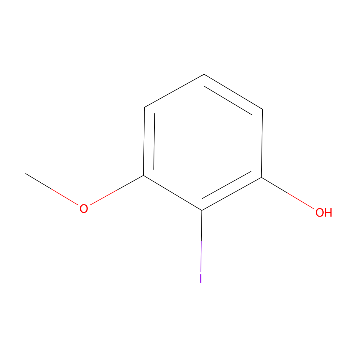 2-Iodo-3-methoxyphenol molecular structure, CAS 121980-50-5