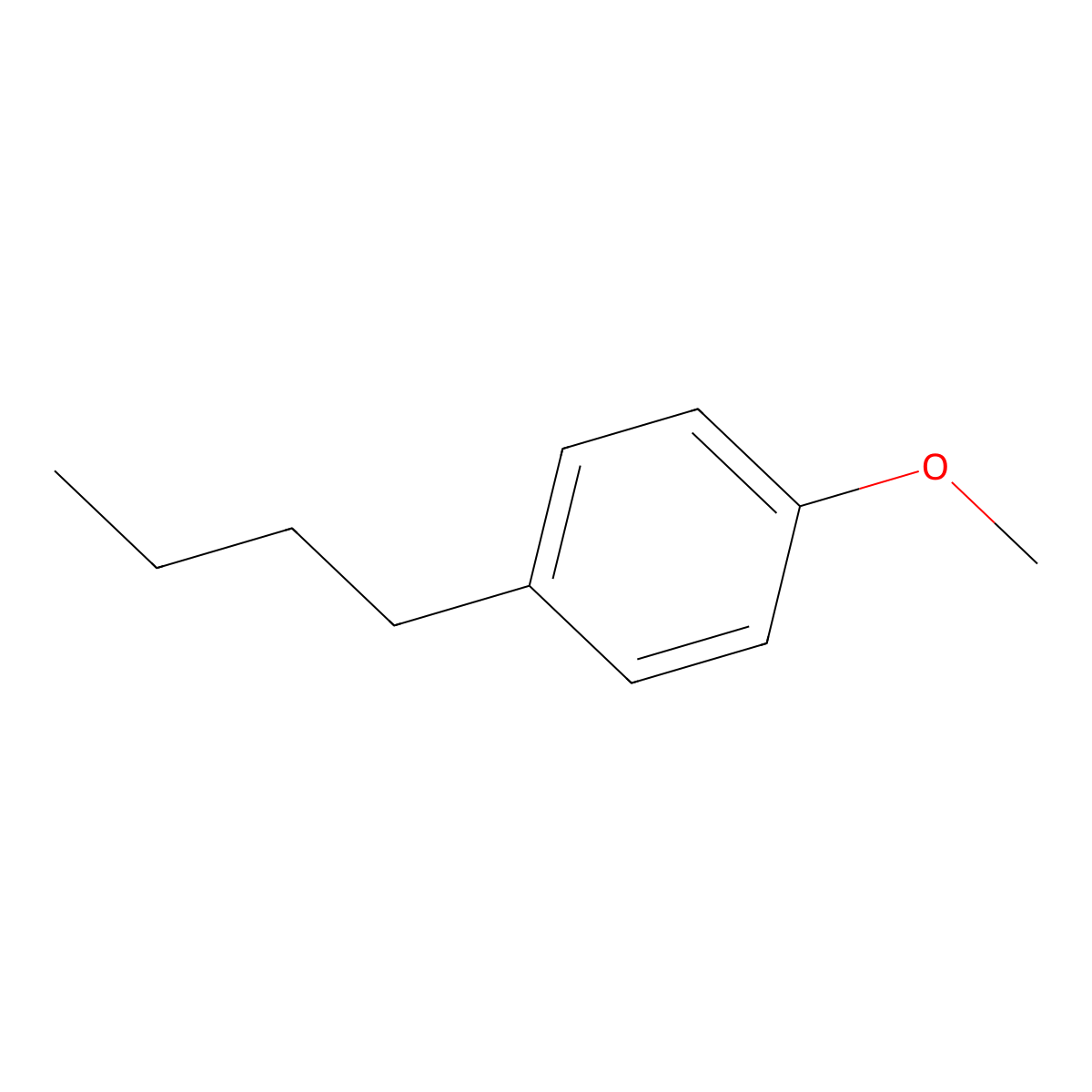 Benzene, 1-butyl-4-methoxy- molecular structure, CAS 1219804-78-0
