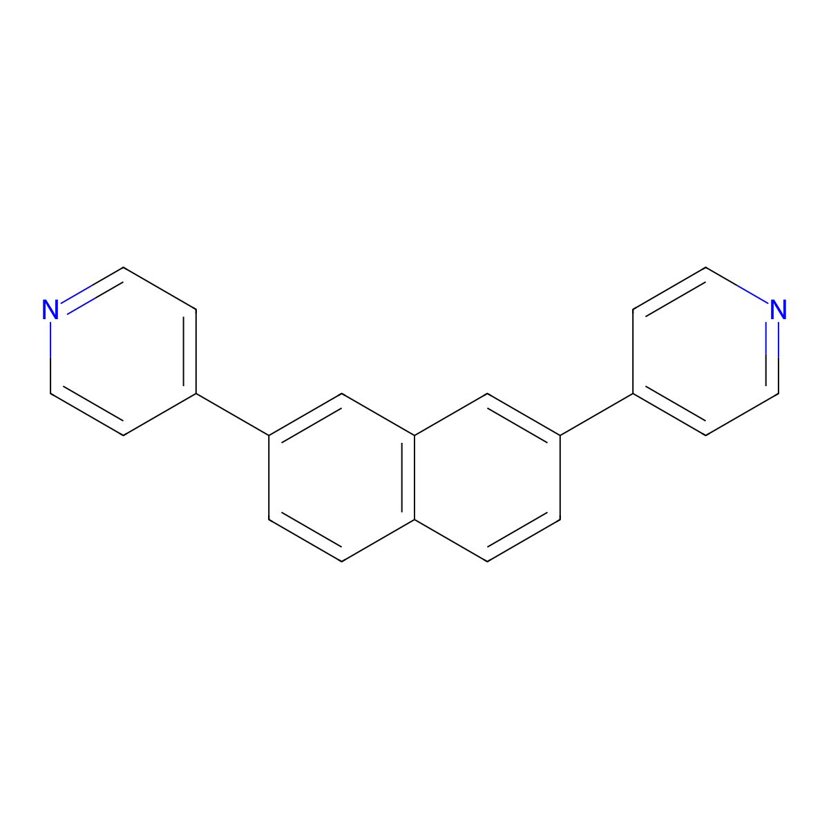 2,7-Di(pyridin-4-yl)naphthalene molecular structure, CAS 1219814-29-5