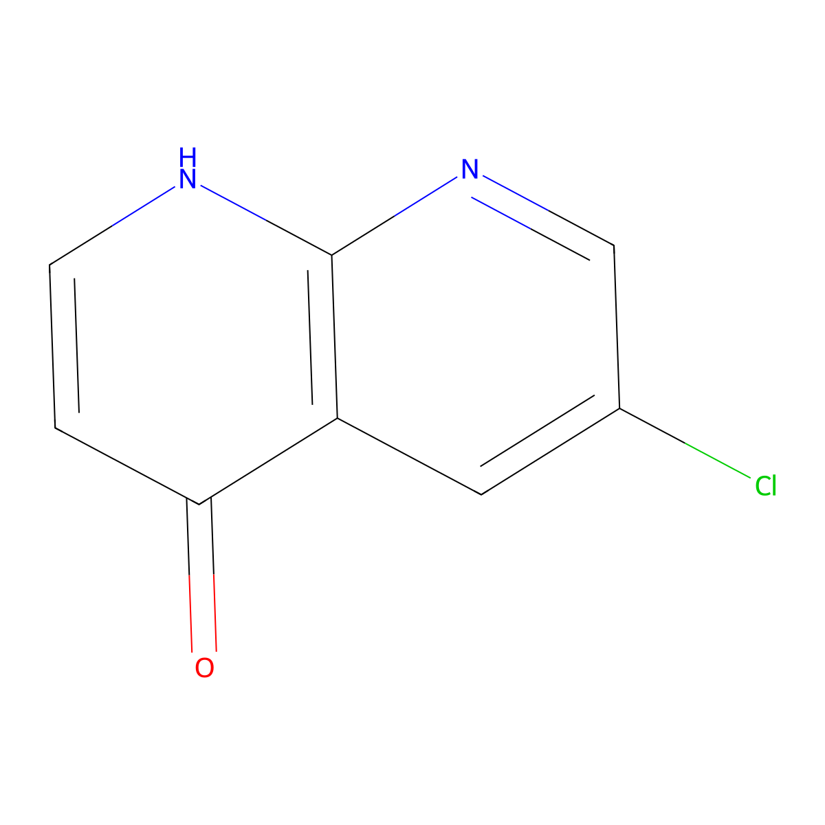6-Chloro-1,8-naphthyridin-4-ol molecular structure, CAS 1219815-54-9