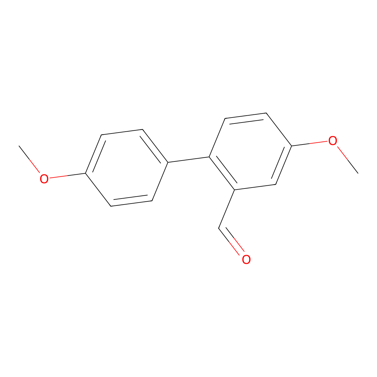 4,4'-Dimethoxy[1,1'-biphenyl]-2-carboxaldehyde molecular structure, CAS 1219826-02-4