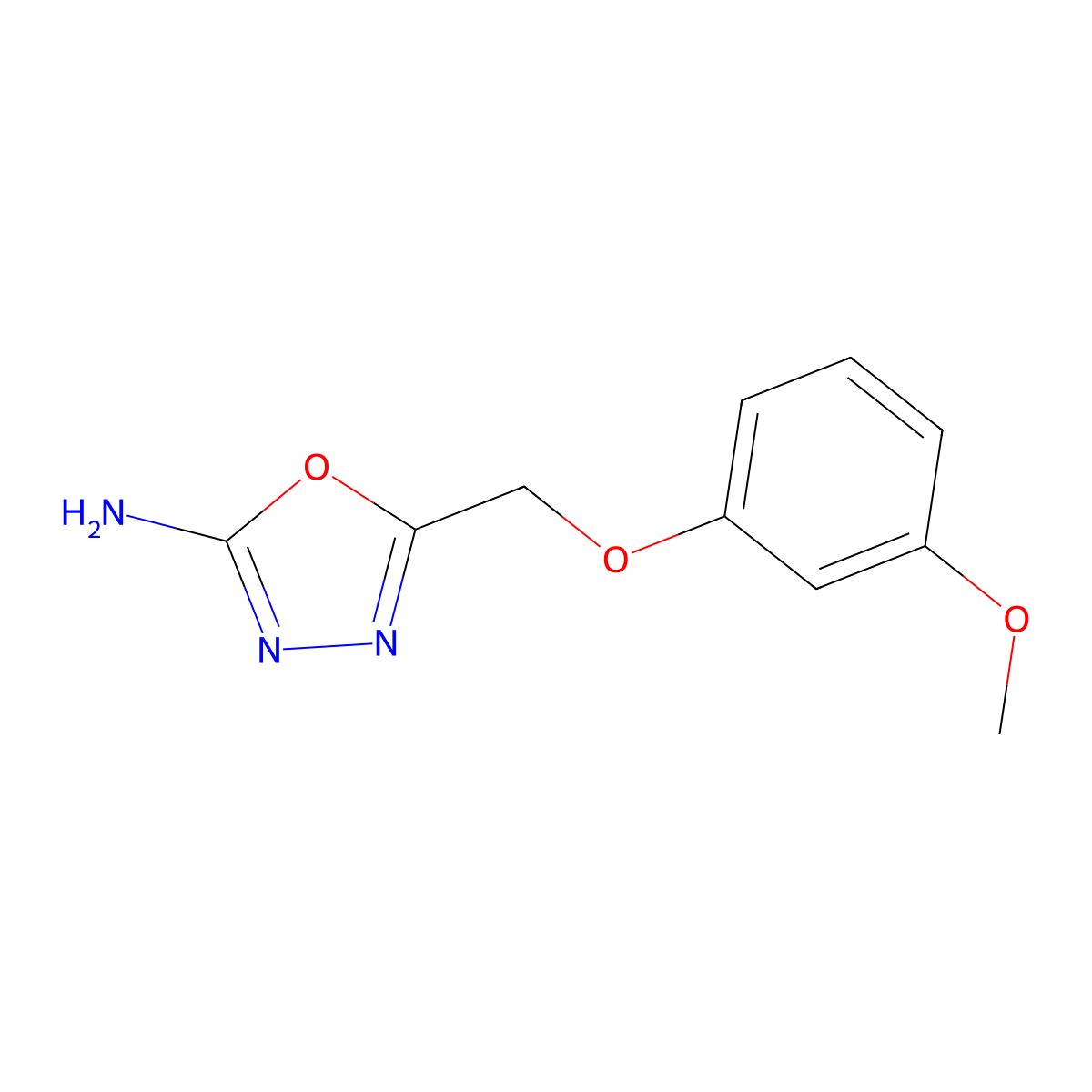 5-[(3-Methoxyphenoxy)methyl]-1,3,4-oxadiazol-2-amine molecular structure, CAS 1219827-50-5