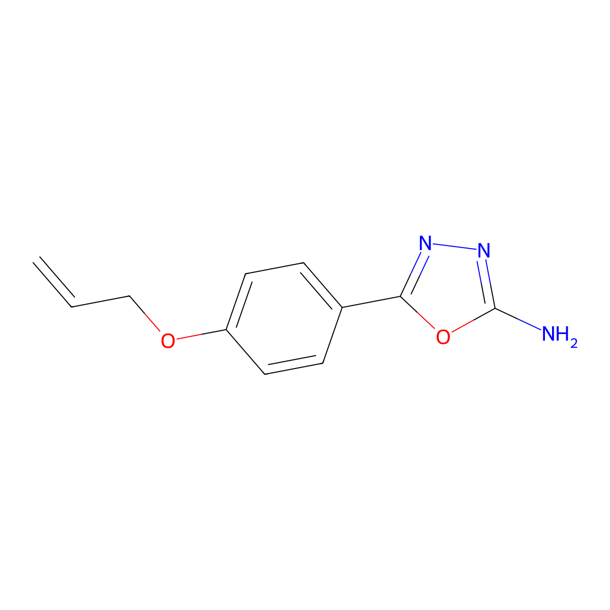 5-[4-(Allyloxy)phenyl]-1,3,4-oxadiazol-2-amine molecular structure, CAS 1219827-68-5