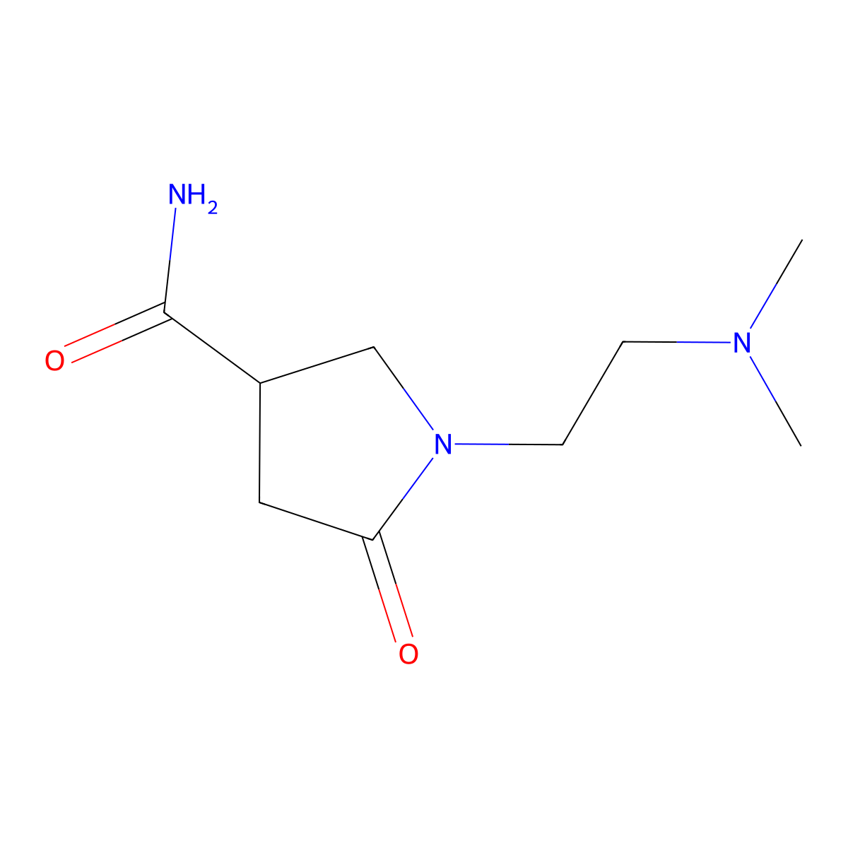 1-[2-(Dimethylamino)ethyl]-5-oxopyrrolidine-3-carboxamide molecular structure, CAS 1219827-73-2