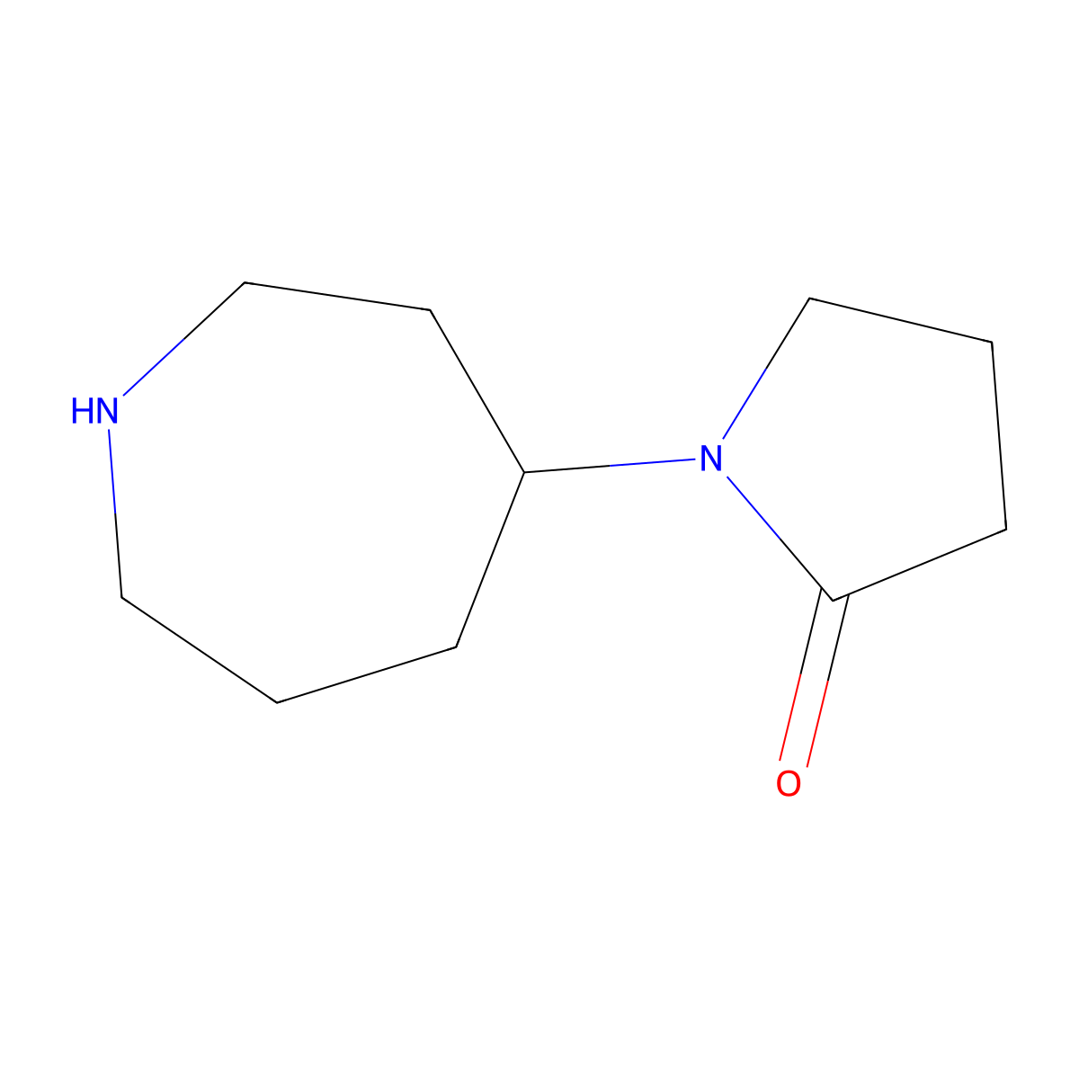 1-(Azepan-4-yl)pyrrolidin-2-one molecular structure, CAS 1219827-96-9