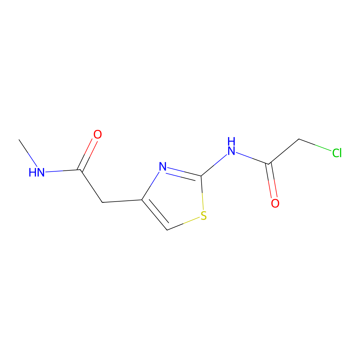 2-Chloro-N-(4-[2-(methylamino)-2-oxoethyl]-1,3-thiazol-2-YL)acetamide molecular structure, CAS 1219827-97-0