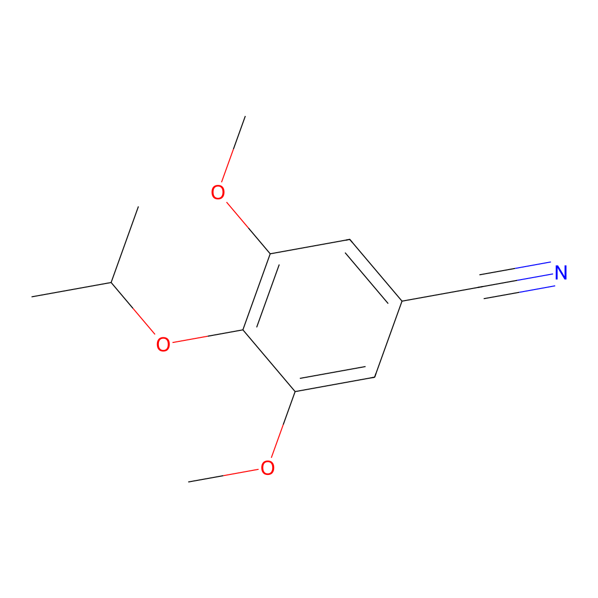 4-Isopropoxy-3,5-dimethoxybenzonitrile molecular structure, CAS 1219828-05-3